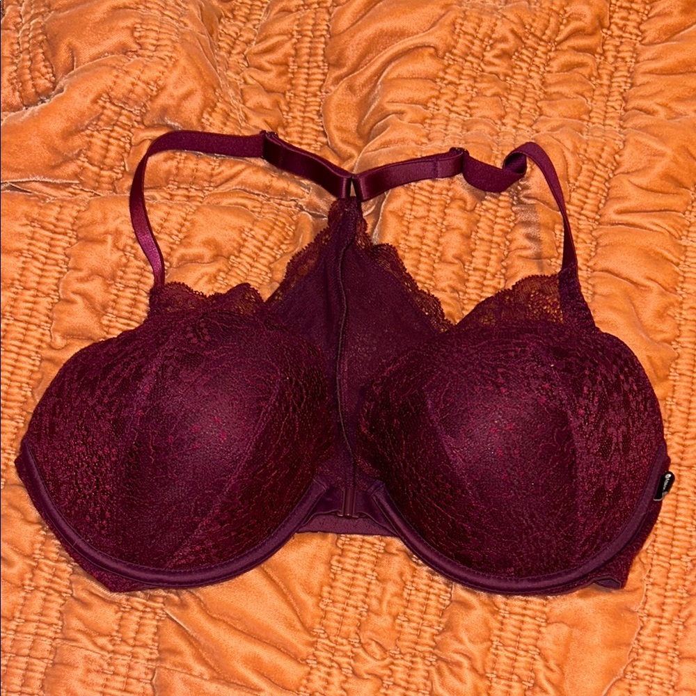 PINK front snap bra